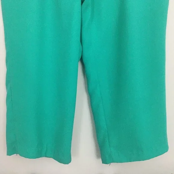 Jessica London Womens Plus Size 24P Teal 100% Polyester Elastic Waist Trousers - Picture 3 of 8